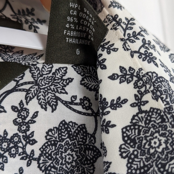 Eddie Bauer cotton blend floral button down shirt Large @i1 - Picture 6 of 8